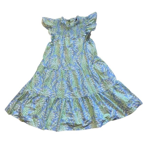 Crown & Ivy Women's Pineapple Dress w/ Pockets in Blue / Green Size Small - Picture 1 of 6